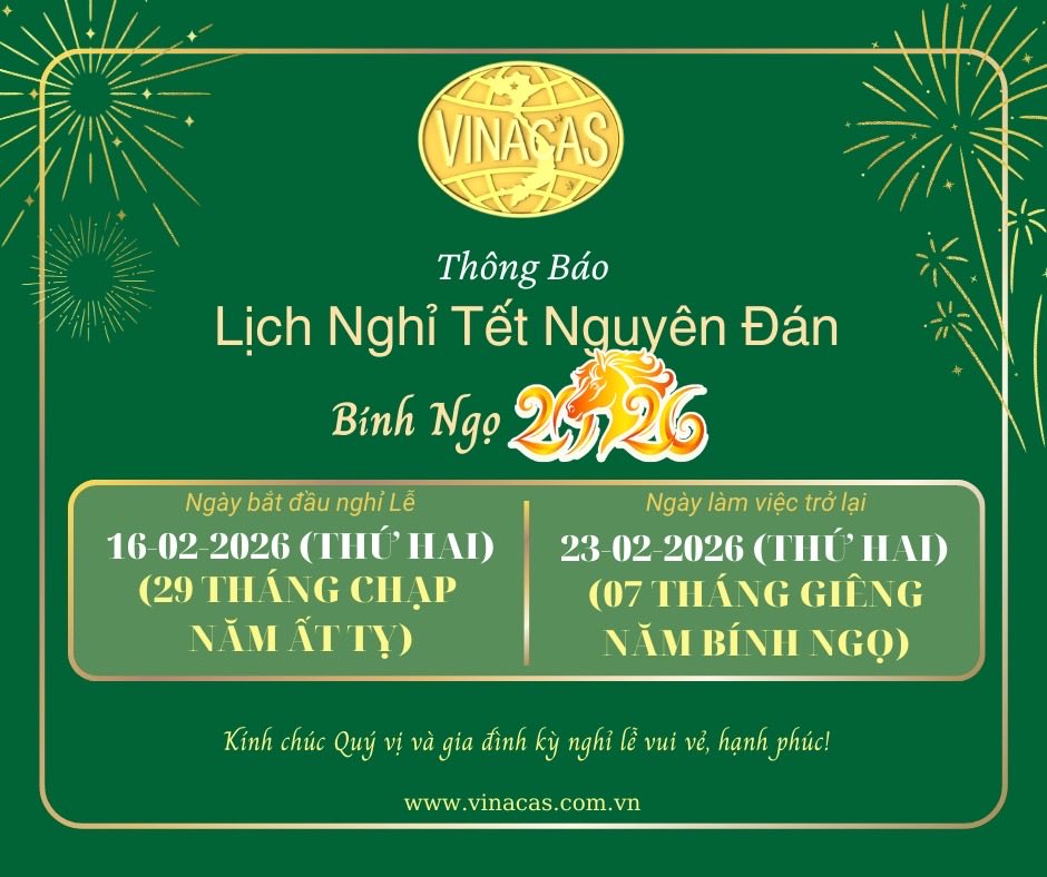vinacas's tweet photo. 🎉 On the occasion of Lunar New Year of the Horse (Binh Ngo) 2026, VINACAS extends our sincere wishes for Health, Success and Prosperity to all valued members and partners.
Wishing you a year of strong cooperation and sustainable growth. 🌸 https://t.co/hnLAQ3kDVo