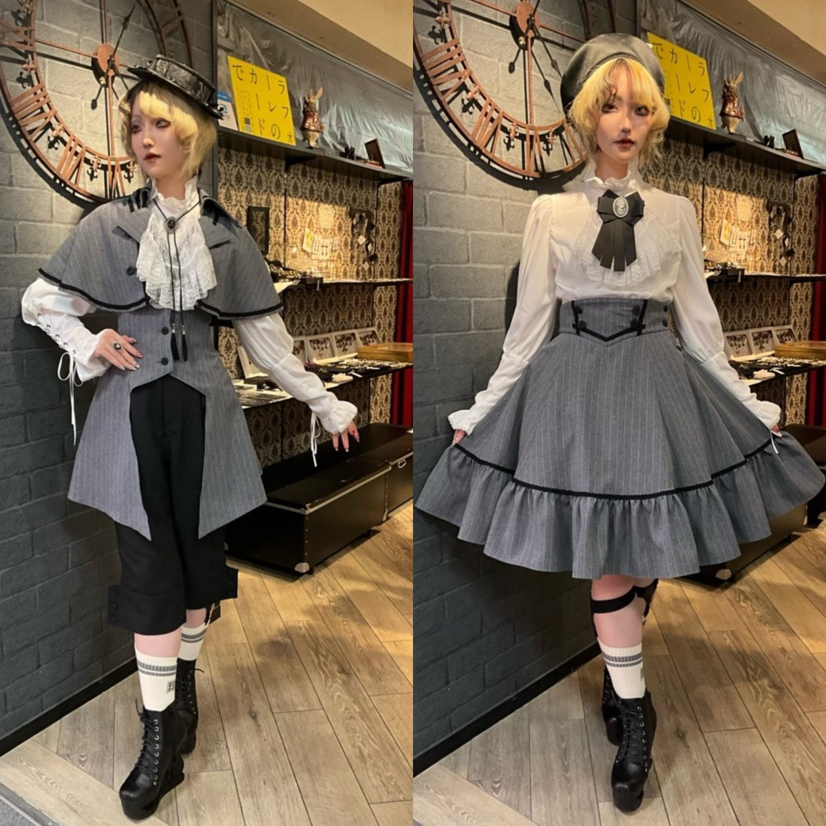 🖤新作ベスト、スカートご予約開始🩶 グレーとブラックの二色展開に