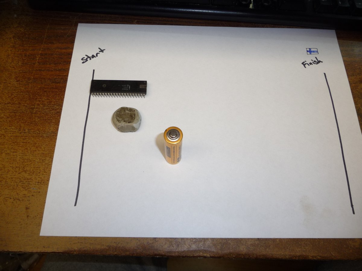 RueNahcMohr's tweet photo. Worn eraser is FIGHTING to get into second place here and CANT QUITE SEEM to get the push it needs!, battery is still in first place with i8080 following.
#racing #inanimateobjects #tech #buss #wow https://t.co/NjPWxcS7Io