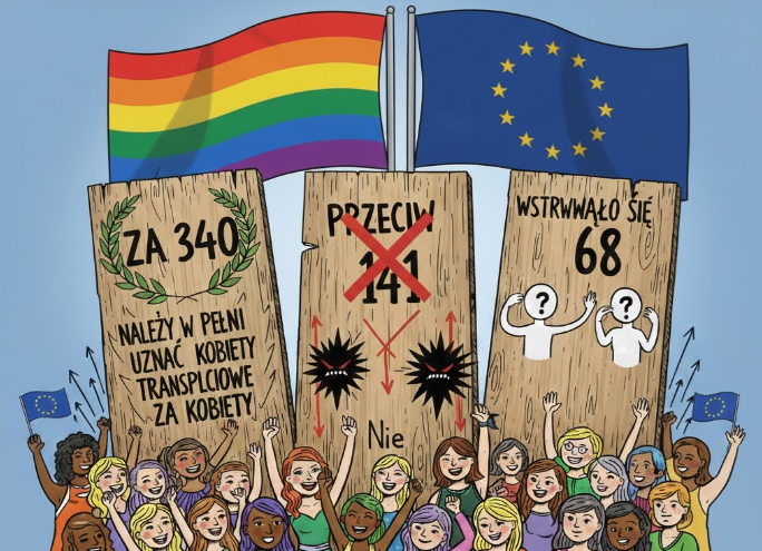 Wyniki głosowani z 12 lutego 2026 rezolucji 🇪🇺 PE skierowanej do ONZ o treści "Należy w pełni uznać kobiety transpłciowe za kobiety":

Za 👉 340
Przeciw 👉 141
Wstrzymało się 👉 68

"Za" głosowało 24 polskich europosłów z <a href="/Obywatelska_KO/">Koalicja Obywatelska</a> <a href="/nowePSL/">🍀 PSL</a> <a href="/PL_2050/">Polska 2050</a> i <a href="/__Lewica/">Lewica</a>