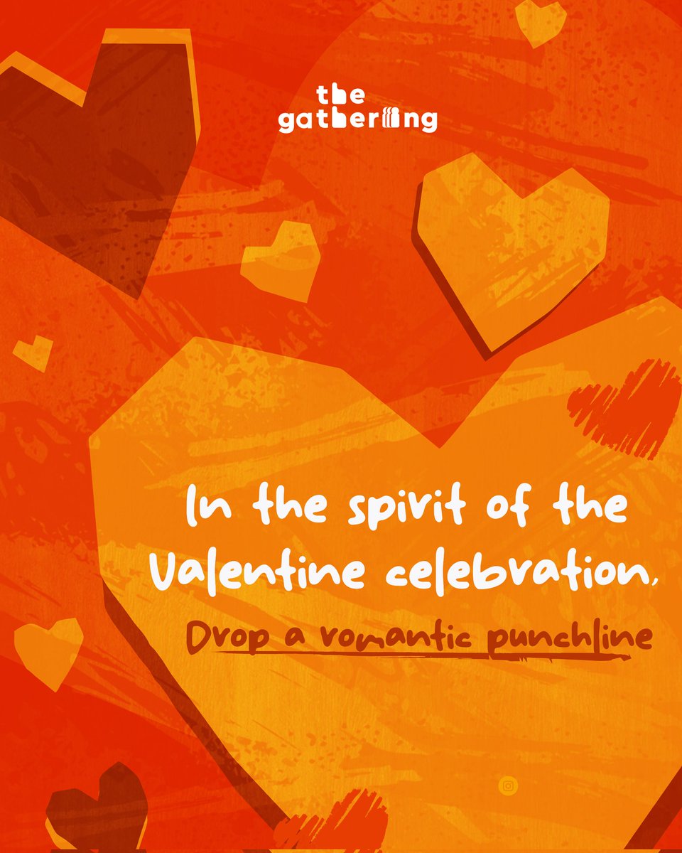 _thegatheringng's tweet photo. Valentine doesn’t always show up as roses and grand gestures.
Sometimes it’s soft. Sometimes it’s awkward.
Sometimes it’s a smile you didn’t plan for.

This weekend, let’s keep it light and playful.
Drop a romantic punchline; sweet, funny, or slightly unhinged. https://t.co/wCWxnXYRhg
