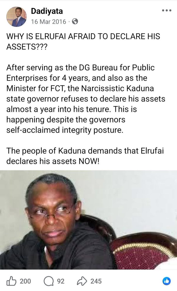 abbkar_ai's tweet photo. How does El-Rufa’i have the audacity to speak about the disappearance of Dadiyata?

Politicians have no regard for us. What El-Rufa’i is doing now is seeking sympathy from the masses. During his administration, Dadiyata was abducted, yet no satisfactory action was taken by
1/3 https://t.co/1x6mA5ZgrB