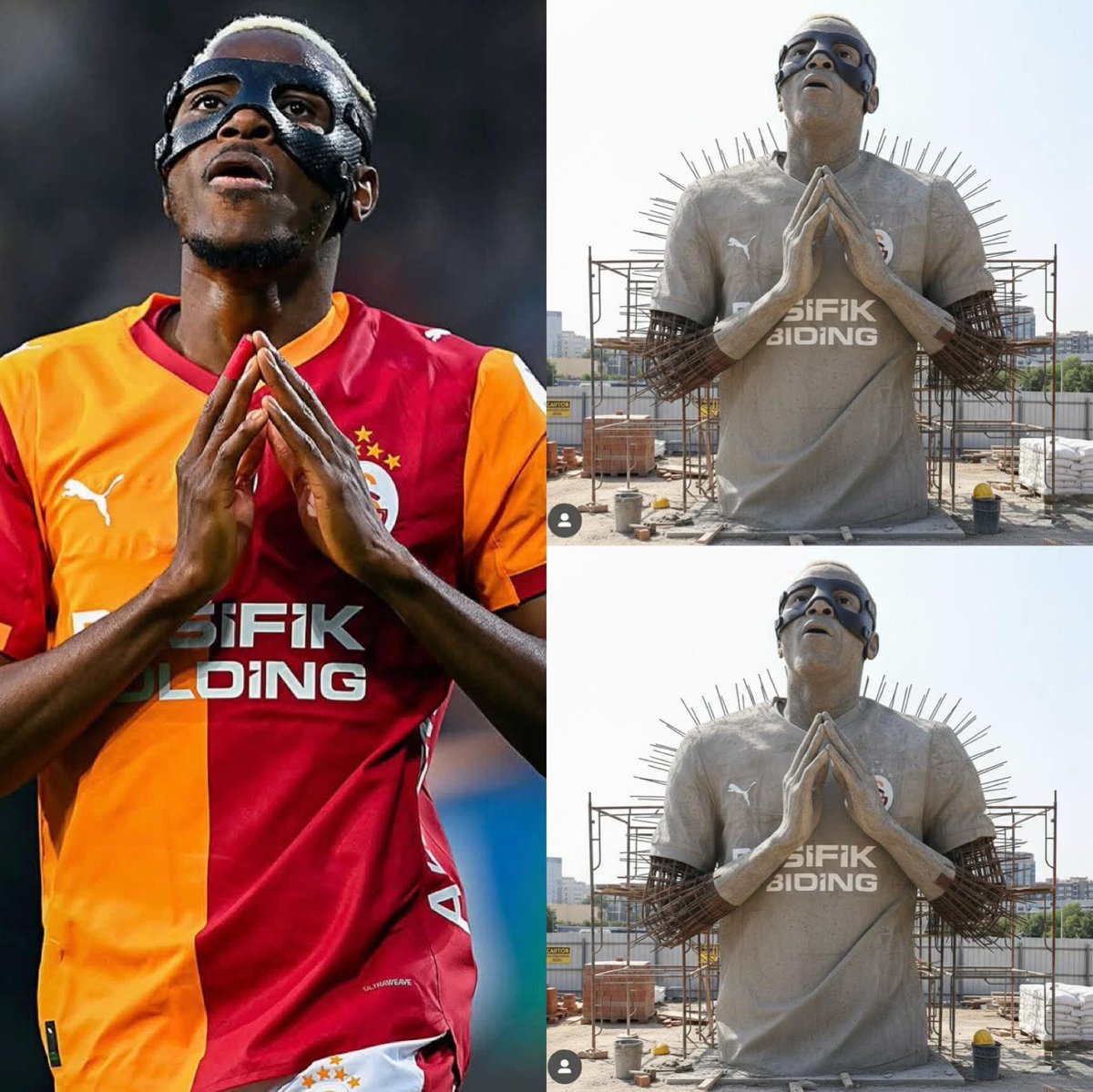yohane_adiyisem's tweet image. Galatasaray fans have done this for the Nigerian striker . 

I love it when Africans are being cherished ❤️