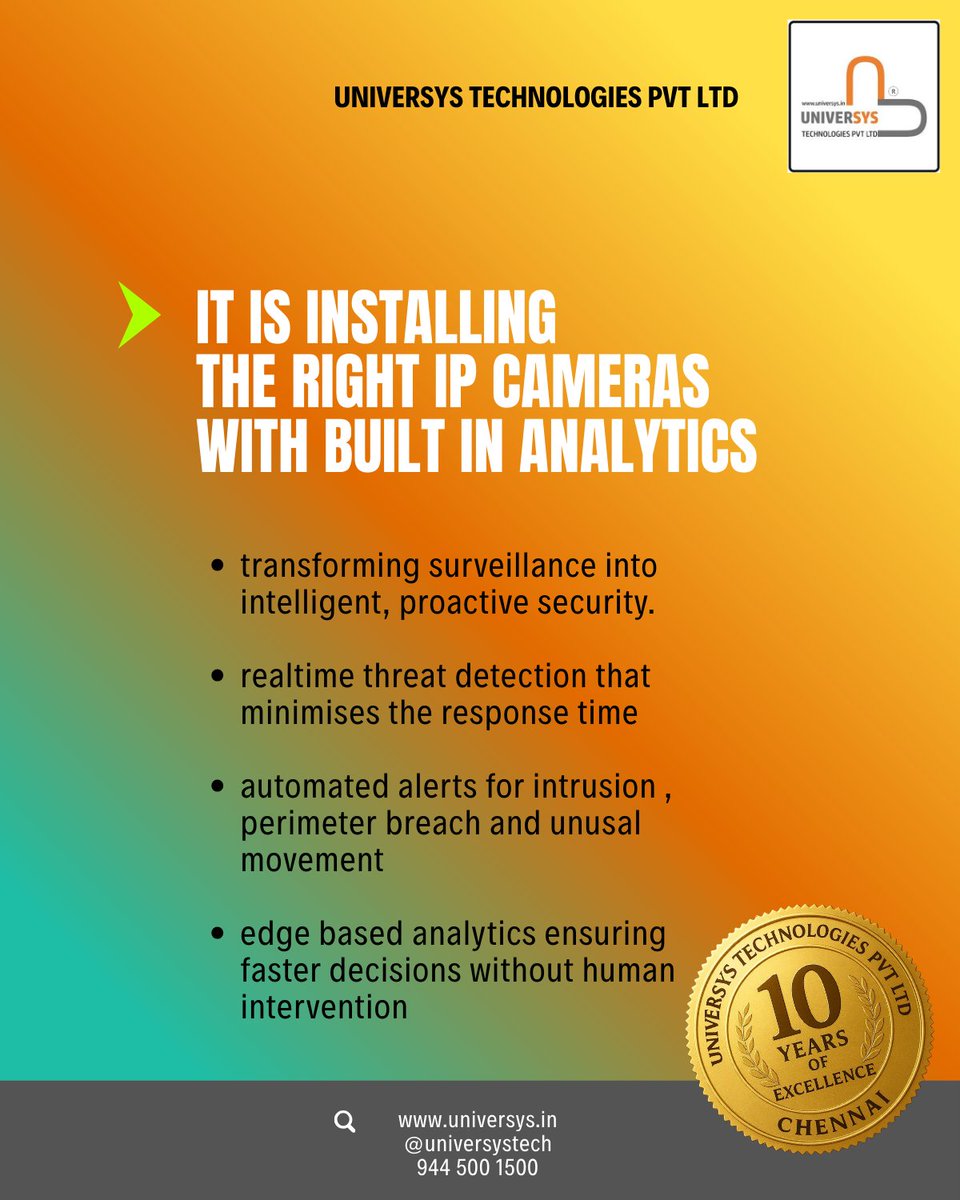 universysTECH's tweet photo. securing your premises, colleges, corporates, institutions, offices, factories, industries, retail outlets with high end ip cameras and analytics. book an appoinment- 7299 500 500 shiva
@universysTECH https://t.co/6OYSyLPnWa
