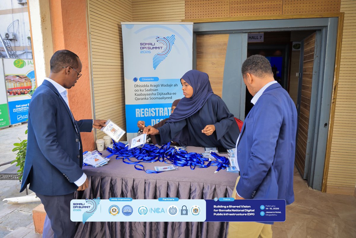 dpisomali's tweet photo. The National Conference on Digital Infrastructure of Somalia will open this morning in Mogadishu. 

hashtag#DPISummit2026 hashtag#DigitalPublicInfrastructure hashtag#DPI2026 hashtag#SomaliaDigitalFuture hashtag#CybersecurityDataProtectioGovernance 
 hashtag#Somalia #Mogadishu https://t.co/8zZTjdET92