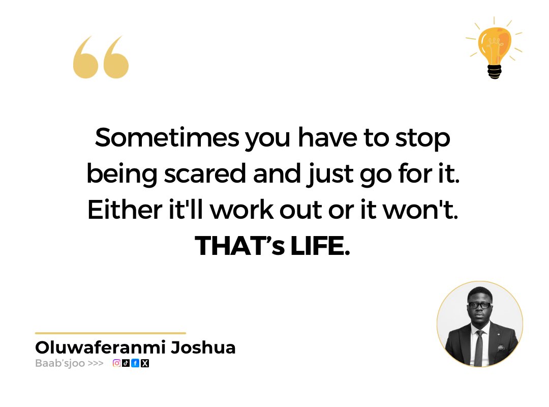 baabsjoo's tweet photo. Sometimes you just have to be brave enough to try.
It may work, it may not,but that’s how life moves you forward🏃🏼🏃🏻‍➡️
#moveon #trytryagain #brave #lockin https://t.co/ZusrKWN3pp