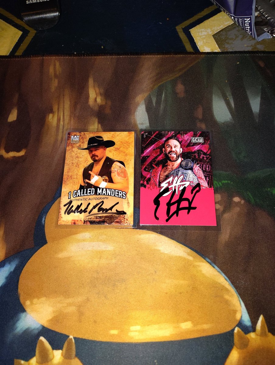 TexansAtWar89's tweet photo. It took me a long while due to work and other stuff but I'm glad I finally got these laminated. It was awesome being at Dallas for the @GCWrestling_ #codeofthestreet show. It was cool meeting #oromensah @AtrocityKrule @EFFYlives @1called_manders and @TheJordanOIiver https://t.co/rgYbqkVBMF