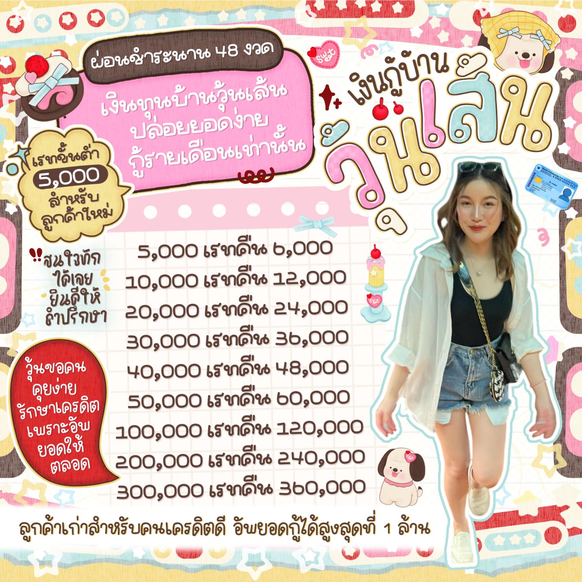 🚗𓂃𓈒𓏸 บ้านวุ้นเส้น꒳​⁺
🕯º·˚♡ ปล่อยยอดรายเดือนเท่านั้น
₊˚🥕ผ่อนสูงสุด 36 เดือน
₊˚🌷ไม่รับคนมีประวัติเสีย/ติดแบล็คลิสต์อ
₊˚🍄เอกสารไม่ยุ่งยาก ดอกเบี้ยตายตัว

♡̷̷̷ 💌สนใจจิ้มลิ้มหน้าใบโอ
#เงินกู้ #กู้เงิน  #กู้เงินรายเดือน  #เงินกู้ออนไลน์ #ตลาดนัดมันฮว #ปล่อยกู้รายเดือน