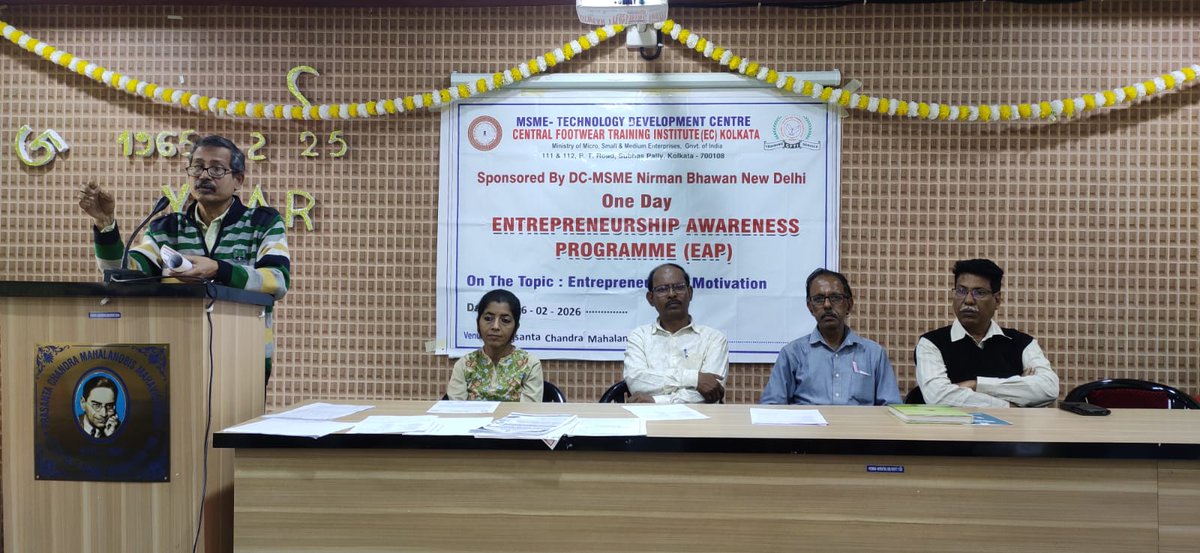 CFTIAGRA's tweet photo. One Day (EAP)  Entrepreneurship Awareness Programme conducted at  Prashanta Chandra Mahalamobis Mahavidhyalaya, Kolkata on 06.02.2026 in this programme 50 candidates participated https://t.co/yygc96zSdz