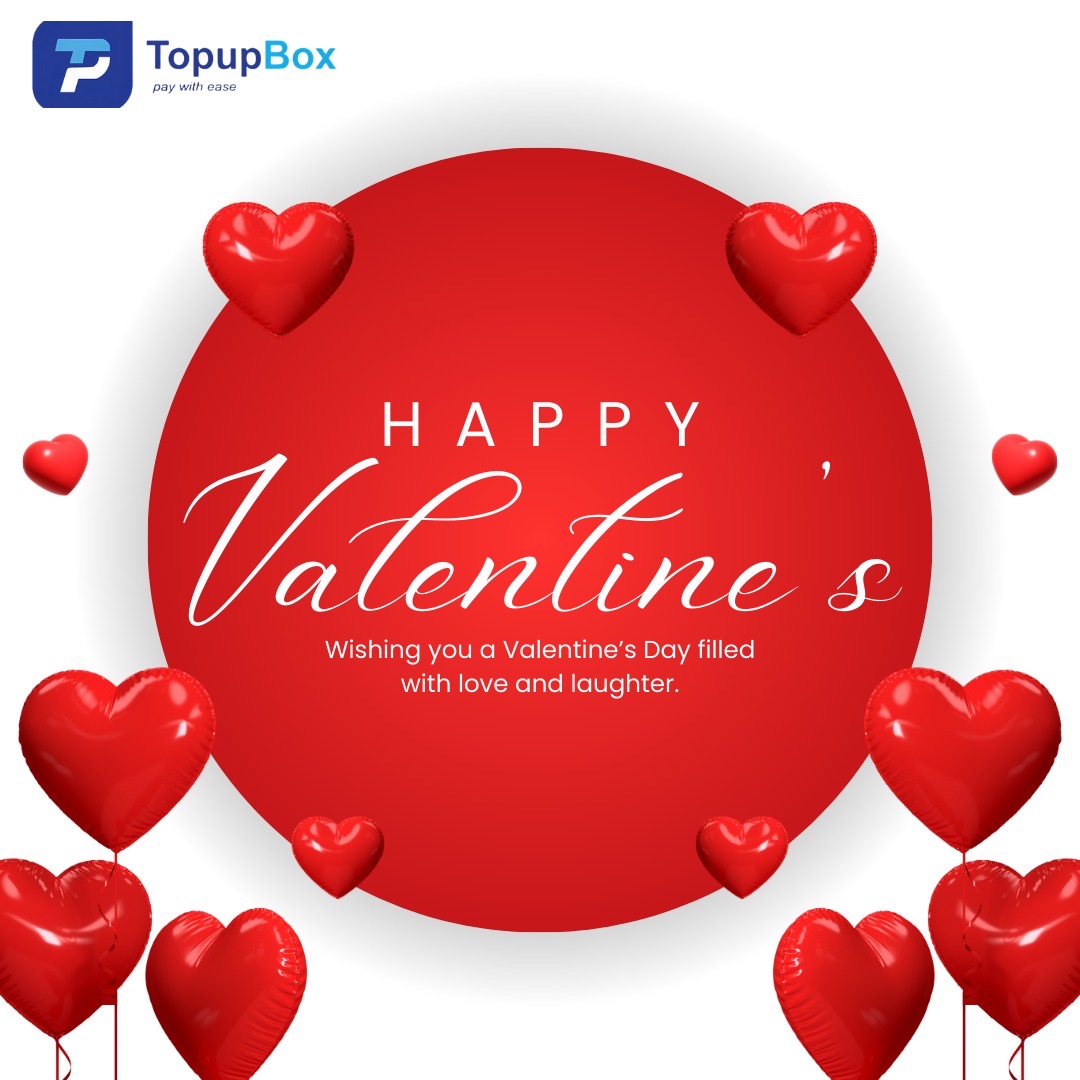 topupboxHQ's tweet image. Love is in the air… and so is seamless payment 💳✨
This Valentine’s, make every transaction as smooth as your love story.
Happy Valentine’s Day from TopupBox – Pay with ease ❤️

#ValentinesDay #TopupBox #PayWithEase #LoveAndLaughter