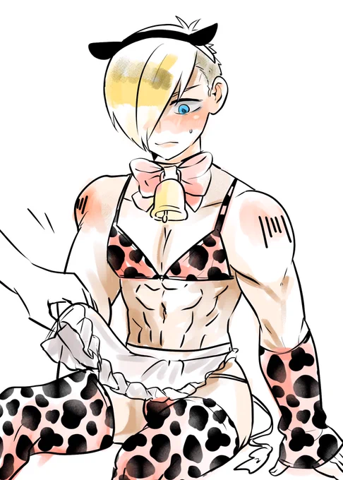 すみません定期です 許してください エドくんの牛柄ビキニ描かないとおかしくなる病気なんです