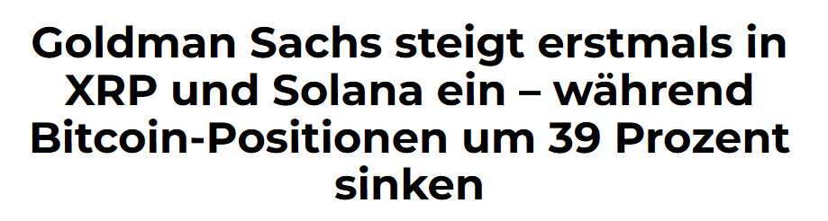 Ich werde nicht der Volltrottel sein und jetzt aufgeben, während im Hintergrund die Grossen es uns vor machen!

Folge dem Geld, nicht Worten.

#krypto