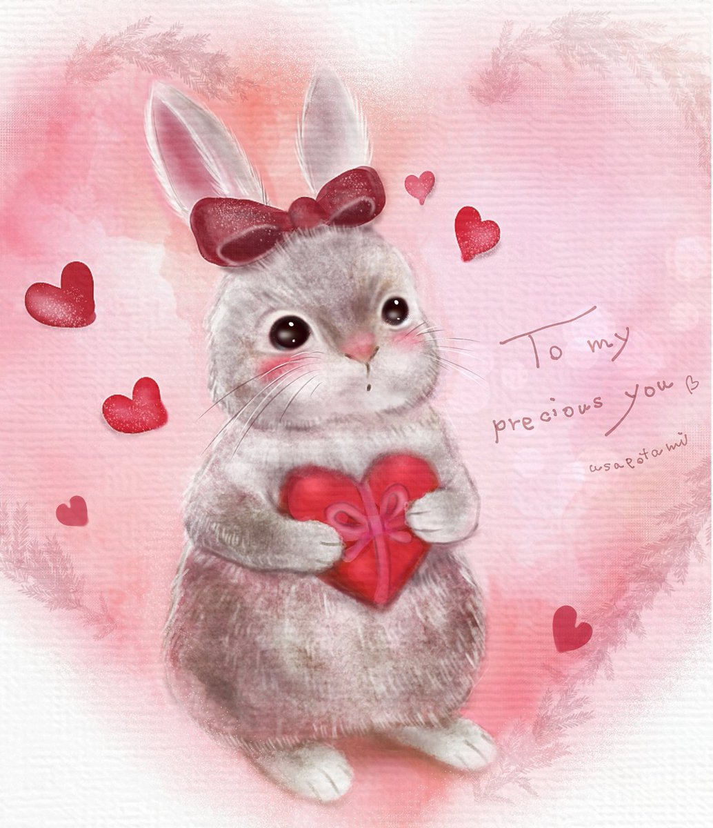 「 大切な人に想いが届きますように 」を描きました🐇❤

#イラスト #バレンタインイラスト