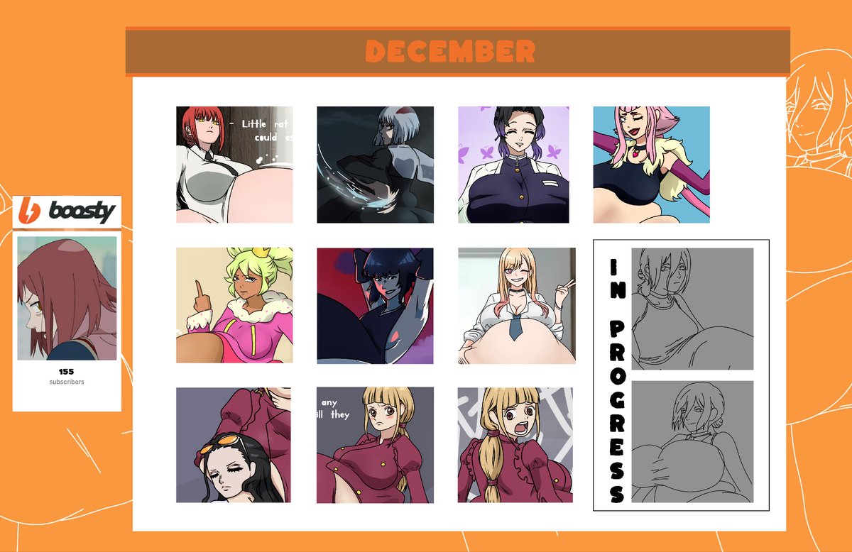 OfflieeL's tweet photo. Includes:
-Cosette from One Piece (3 panel)
-Reze from Chainsaw Man (2 panel)
-Makima from Chainsaw Man (1 panel)
-Soi-Fon from Bleach:TYBW (1 panel)
-Marin Kitagawa from My Dress-up Darling (1 panel)
-Uraume from Jujutsu Kaisen (1 panel)

and more!
https://t.co/UZWWBm3abm https://t.co/RXUQbrCYRM