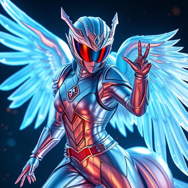 Macarah160692's tweet photo. #DeepAI Silver (Pegasus), White (Griffin), and Gold (Sphinx) rangers. https://t.co/GIYVJj5iqK