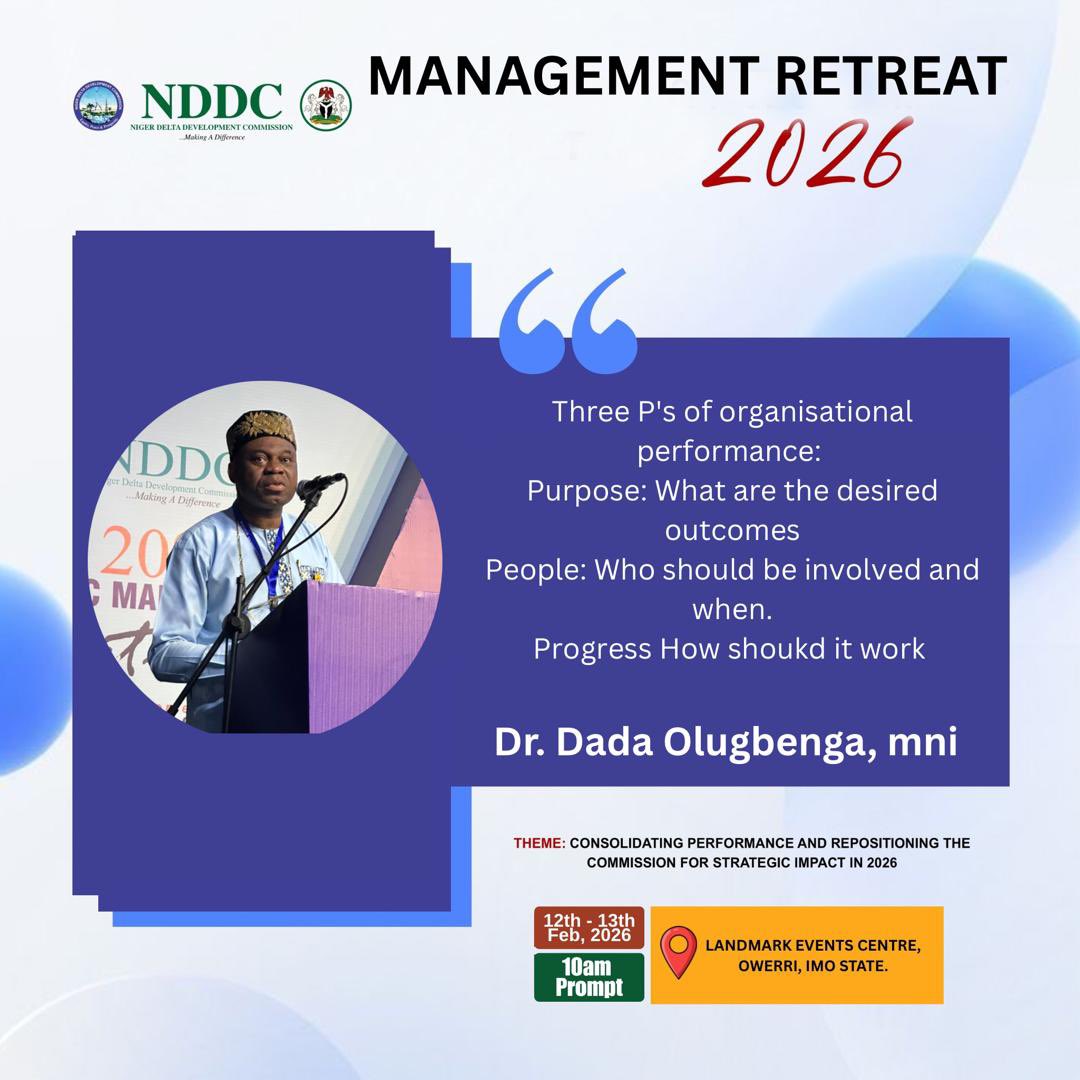 NDDCOnline's tweet image. WORDS ON MARBEL:

Highlights from the 2026 NDDC Management Retreat in Owerri, Imo State.

NDDC… Making a Difference.

#TellingOurStory
#Beyond25
#MakingADifference
#Transition2Transformation