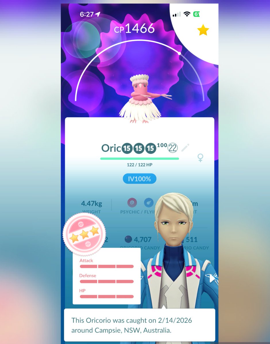 🅿💯✔🅿PERFECT⬅ 💯 ➡🅿💯✔ 
#HUNDO
#PerfectOricorio
#PokemonGO🧢🫶🏻