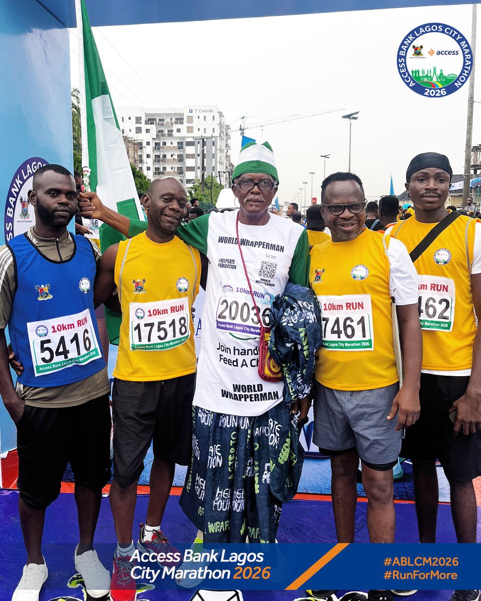 The race doesn’t care about age.
It celebrates courage, spirit, and determination. That’s the true Naija spirit 🇳🇬

#ABLCM2026
#RunForMore
#NewStepsFreshGoals
#AccessBankLagosCityMarathon