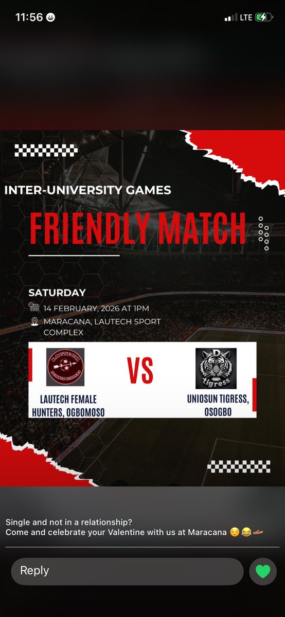 I’ll be out here celebrating Valentine’s Day  with my football family ⚽️😌
Exams made me miss training yesterday 😩😩💔

what beautiful plans do you have today?🙂‍↔️