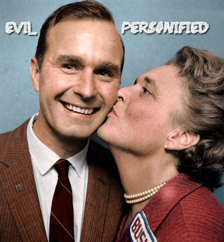 As has now been confirmed in the Epstein Files, everyone now knows that George Bush Sr. was a particularly special piece of work.

What he and his husband Barbara gleefully engaged in is the stuff of nightmares.