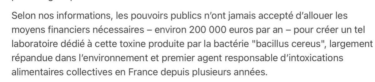 SaiyanBio's tweet image. 200 000€, c’est ce qu’il manque pour que la France soit capable d’analyser les laits suspectés de contamination par la toxine de Bacillus cereus

C’est le montant d’un rond point. Ou 1/5è d’un changement de logo d’un CHU. 

On ne manque pas de moyens, mais de choix pertinents