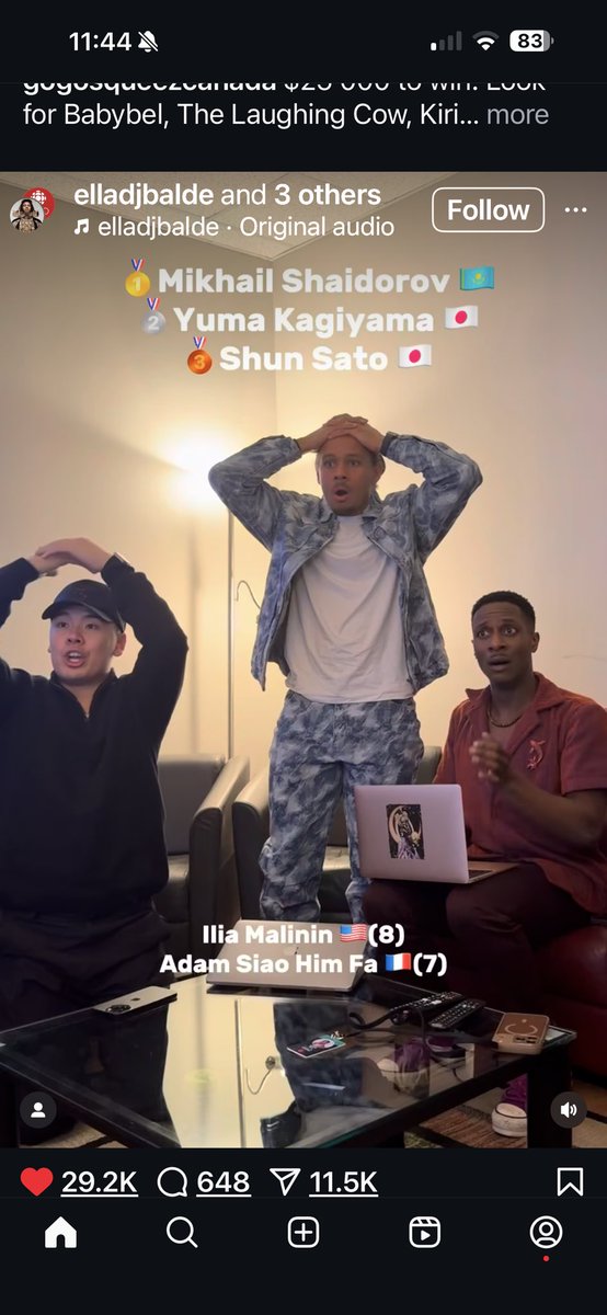 エラジ、アッシャー・ヒル、ナム君のオリンピックwatch partyが面白過ぎる🤣リアクションデカい😅