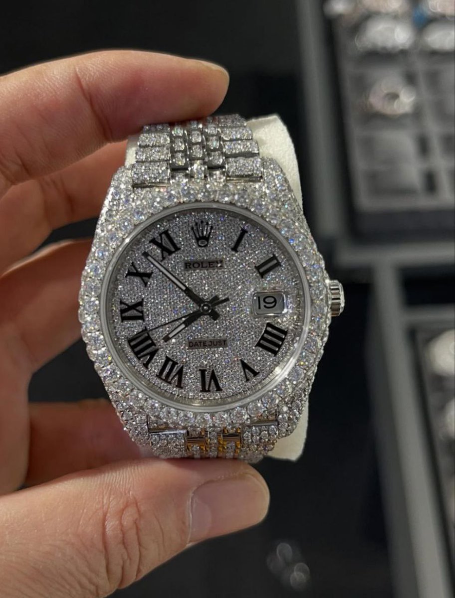 VVS moissanite Diamond Rolex Watch 💎 
Available on Order! 

Cost: 🏷️ 6.5m