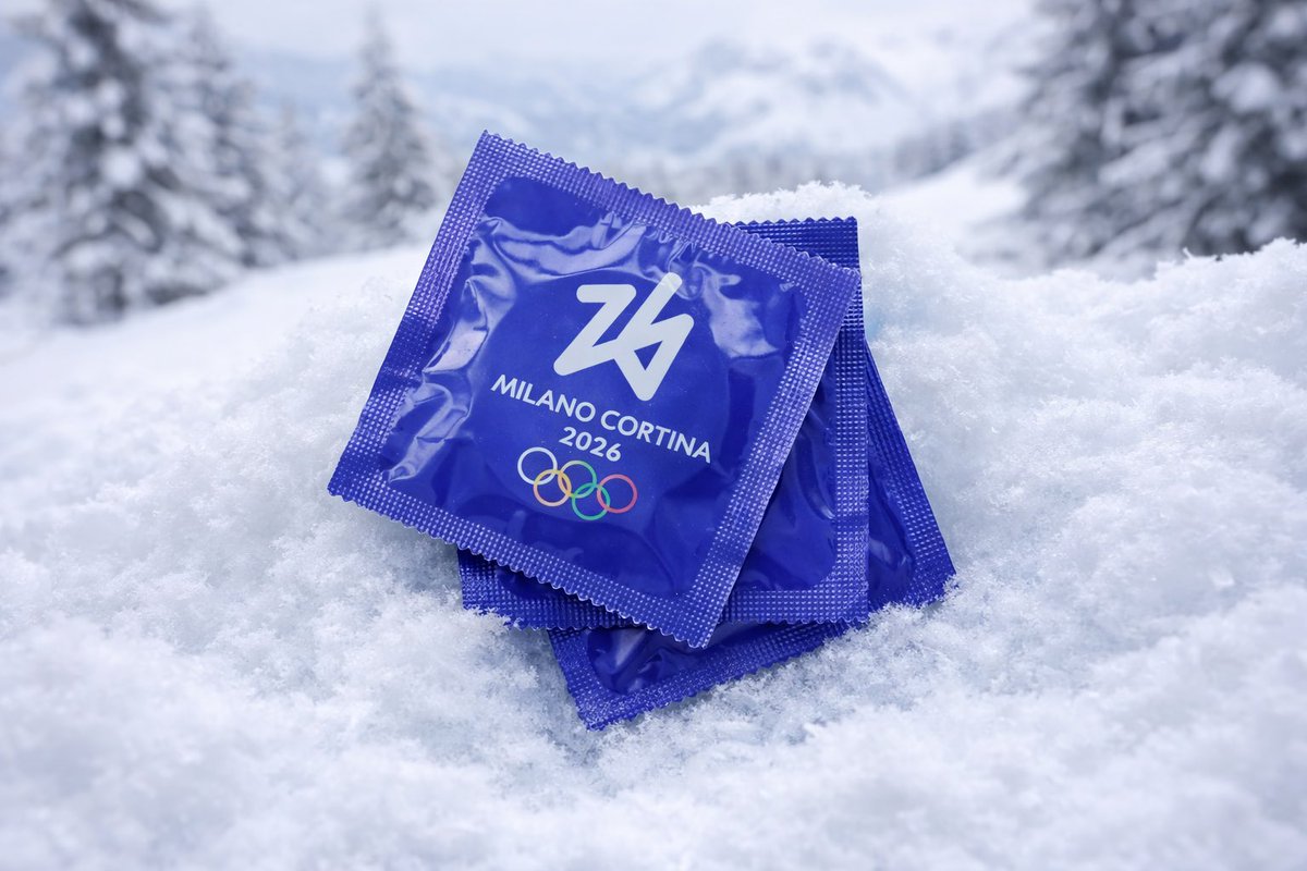 DRusconi's tweet photo. #CondomShortage alle #Olimpiadilnvernali2026 
Finiti i preservativi in pochi giorni. Gli atleti ci danno dentro... https://t.co/lioH3vHlka