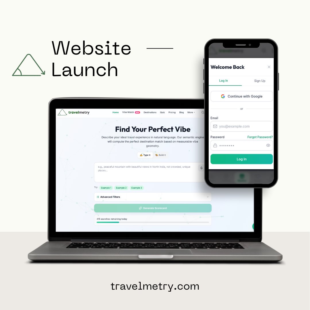 travelmetry's tweet photo. Stop searching for places. Start searching for feelings. 🌍✨
https://t.co/9kPSomHURW is officially LIVE!

We are changing how you plan trips. Type exactly what you want (e.g., "Peaceful beach with fewer tourists") and let our AI handle the rest.

👇 Try now https://t.co/bQPuQUjsTS