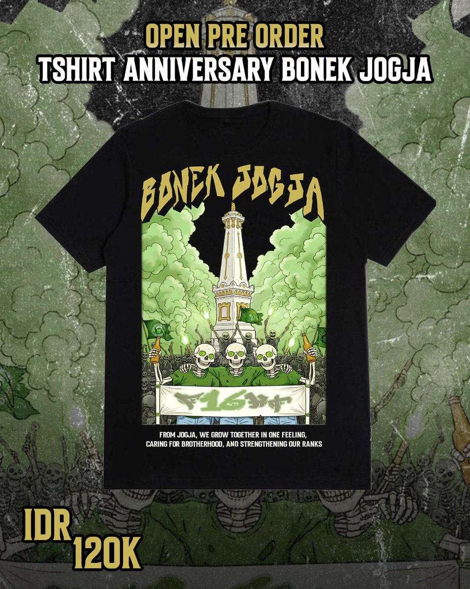 Bonekjogja's tweet photo. 🟢 OPEN PRE-ORDER T-SHIRT ANNIVERSARY BONEK JOGJA 🟢
💸 HARGA : IDR 120.000 (Full Payment)
📏 Size : S, M, L, XL, XXL
Cara Pemesanan (Online):
Hubungi via:
📞 0881 0274 33428(balde)
"From Jogja, we grow together in one feeling, caring for brotherhood, and strengthening our ranks" https://t.co/W9qlU5PzVN