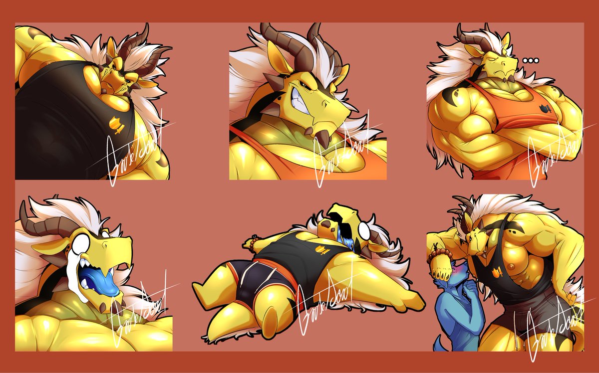 Finished some stickers for RexRizzard! : D 
#furry #anthro
