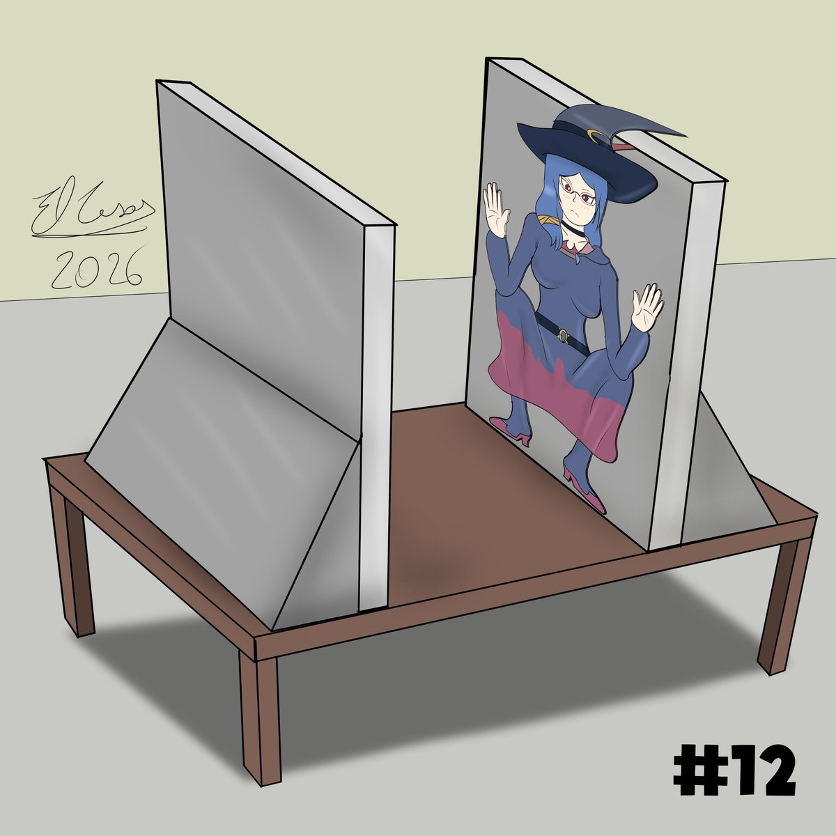 Flatuary day 12: Magic press - Ursula Callistis from Little Witch Academia
We decided to hold this event again; it's our 3rd year! :3 Check out the artwork by: deviantart.com/papas23 
Ideas by Dianeko, Paps and me
We hope you like it :3
#flatuary2026 #flattening