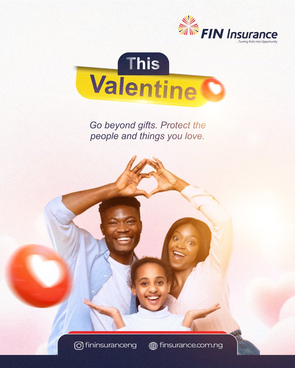 Fininsuranceng's tweet image. Happiest Valentine’s Day to you! 💕 

May your day be filled with love, laughter, and all the things that make your heart happy 😊

Happy Valentine’s Day 

#FINInsurance #valentinesday #loveandprotection