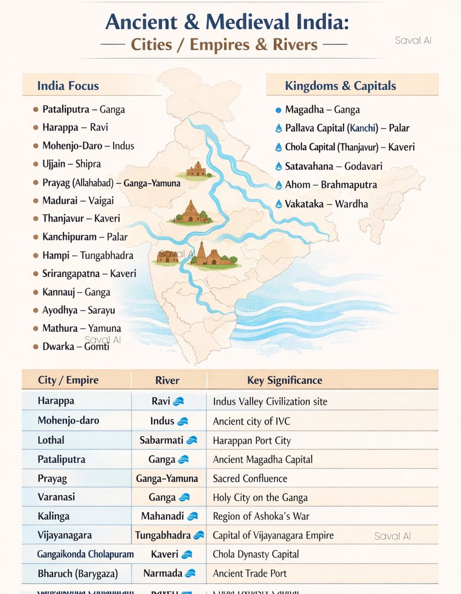 ☑️ Cities / Empires and Rivers:
