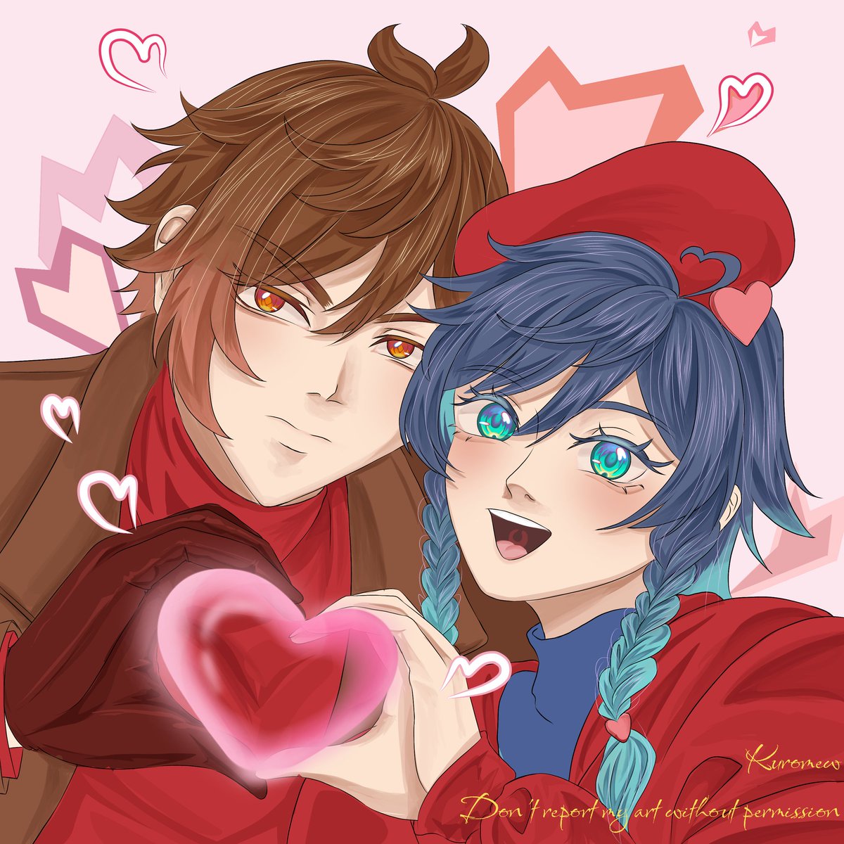 Kuromew_04's tweet photo. [🔶🍃] Happy Valentine 💕🫶 

#Zhongven #Genshinlmpact #venti #zhongli #ValentinesDay https://t.co/uAMOeesZzd