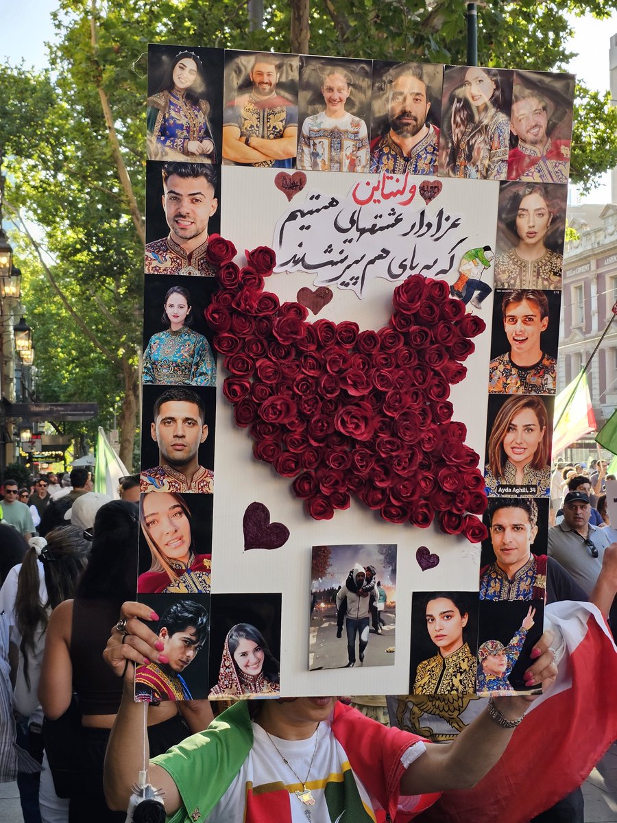 امروز ولنتاین بود. به یاد عاشقانی که گلوله جنایتکاران خامنه‌ای چراغ زندگی‌شان را خاموش کرد.