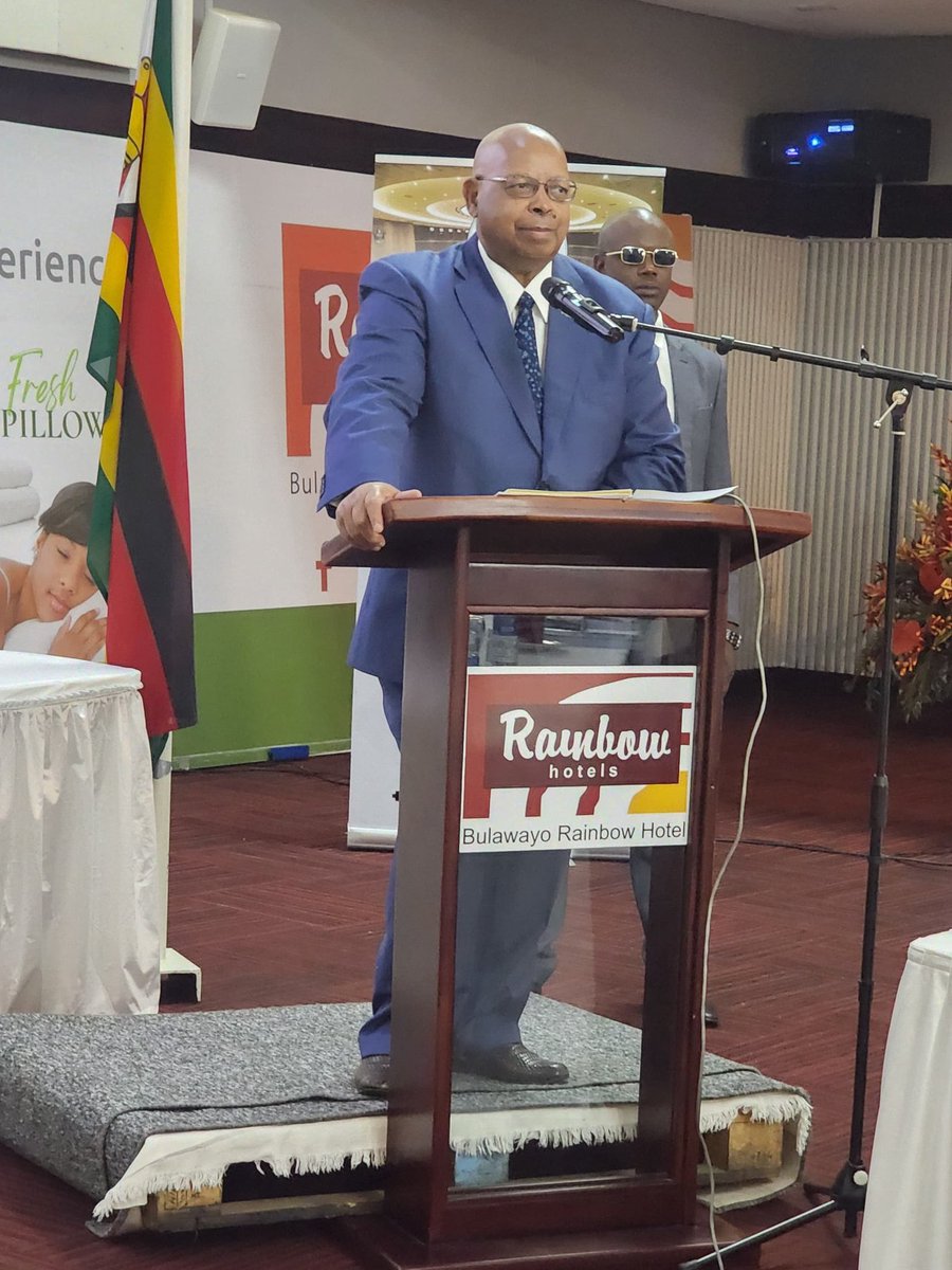 ParliamentZim's tweet photo. Speaker of Parliament, Hon. Adv. J.F.N Mudenda delivers his keynote address during the review of the National Development Strategy 1 (NDS1) and the unpacking of NDS2 to Members of the Portfolio Committee on Budget, Finance and Investment Promotion in Bulawayo.
In his address, he calls on the Committee to execute its mandate with diligence and integrity, reminding Members that they carry the legitimate expectations of the people of Zimbabwe who demand tangible, measurable results.