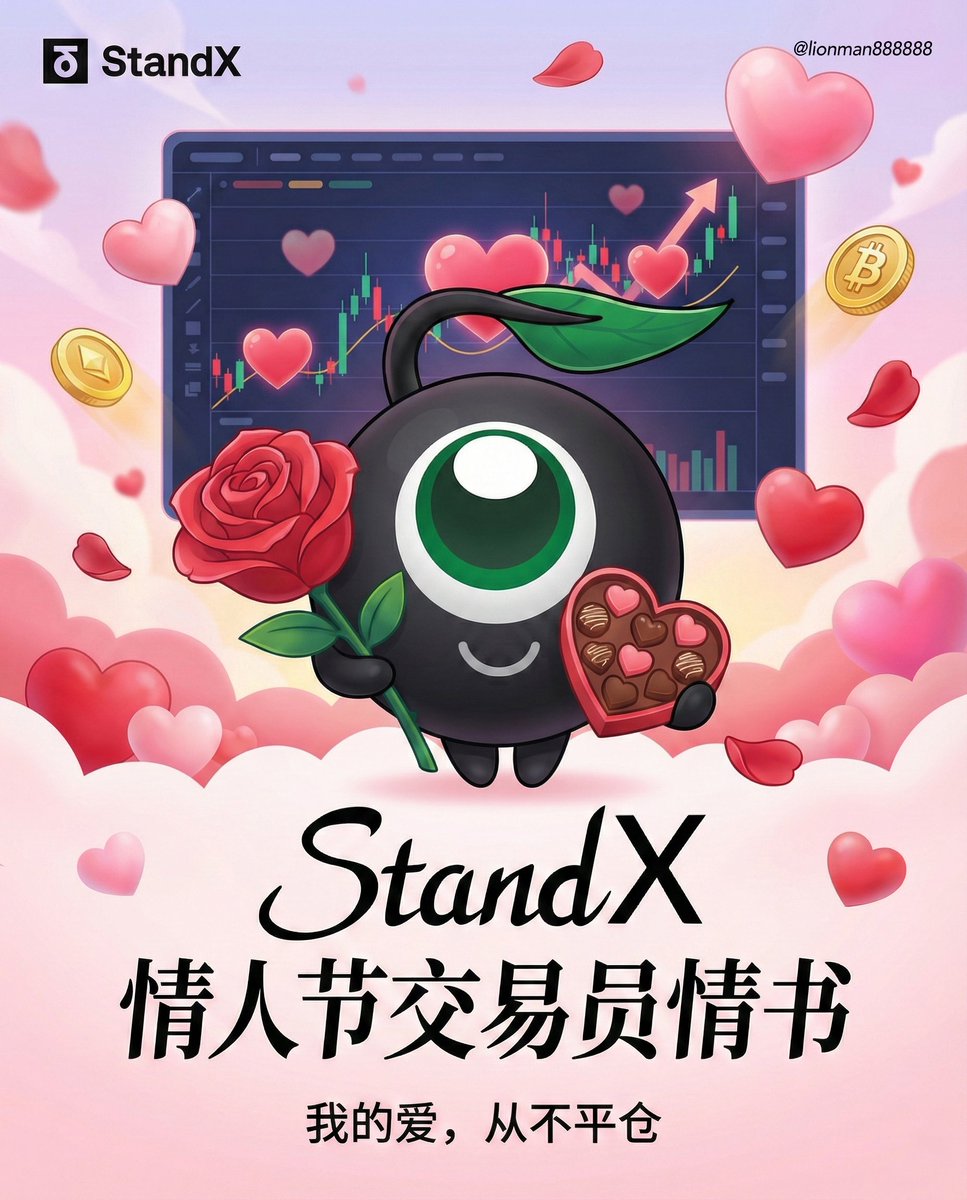 这一单名为“爱”的交易
我决定坚定做多0.520u
永远不平仓！❤️

<a href="/StandX_Official/">StandX</a> 
#StandX #ValentinesDay