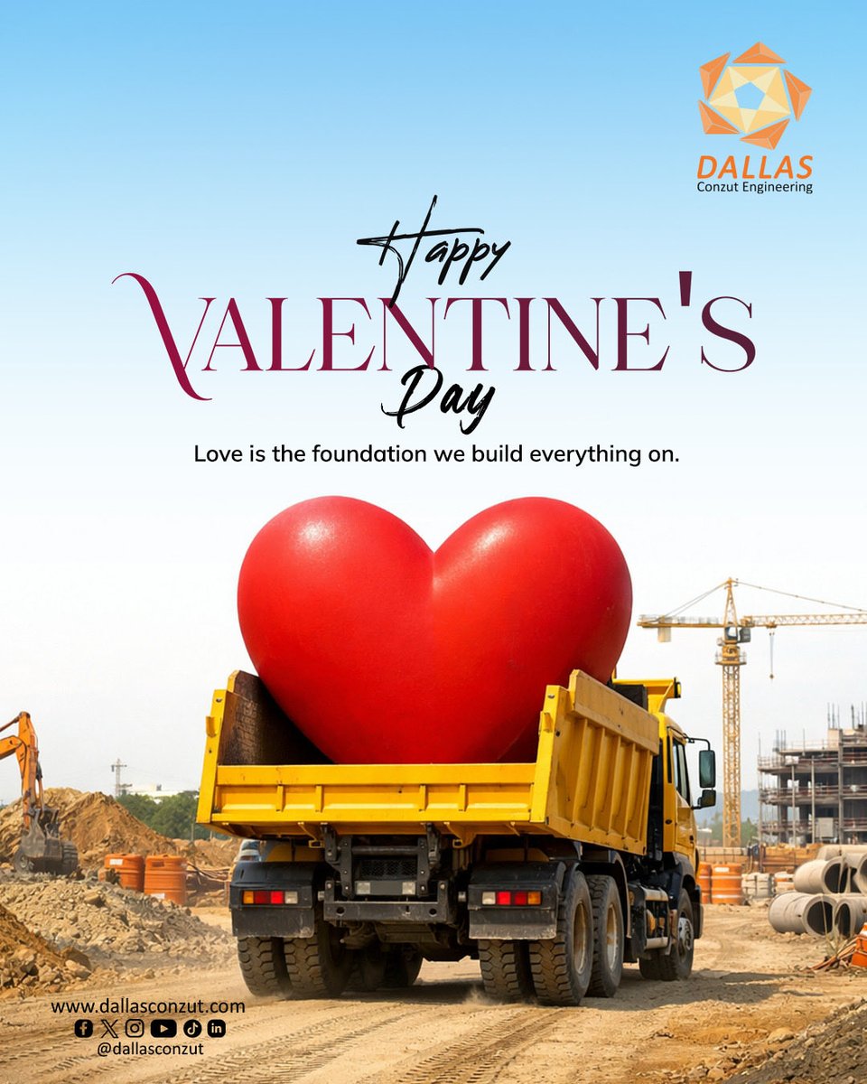 Steel. Concrete. Commitment. ❤️

At the end of the day, we build with heart.

Happy Valentine’s Day from Dallas Conzut Engineering.

#ValentinesDay #ConstructionLife #EngineeringNigeria
#DallasConzut #BuildingStrong