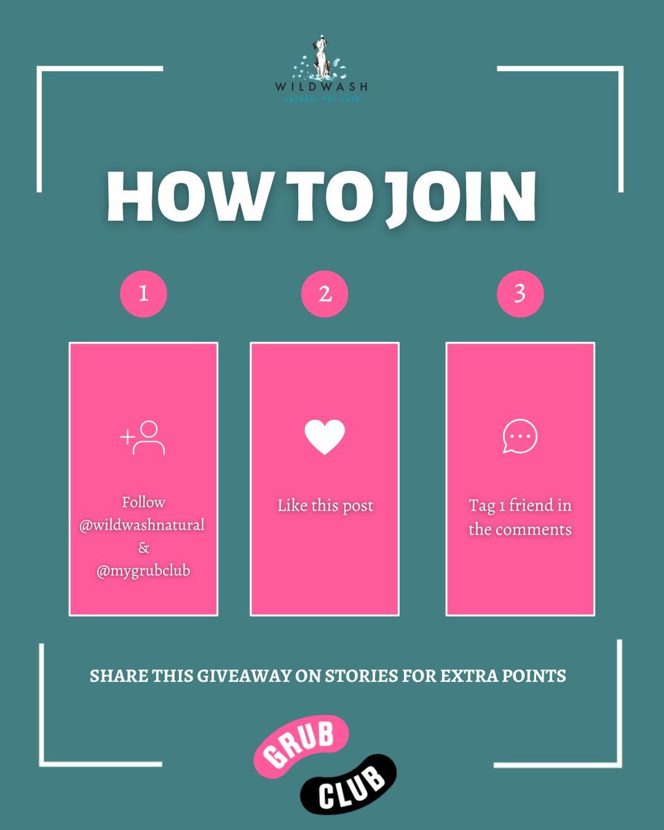 💘 Valentine’s Dog Giveaway! 🐾✨
Win a WildWash Stinky Dog Gift Set + Grub Club All-In-One Supplement!

How: Follow @wildwashnatural &amp; <a href="/mygrubclub/">Grub Club Pets</a> on Instagram, like the giveaway and tag a friend.

📅 Ends 22 Feb | Winner 23 Feb DM