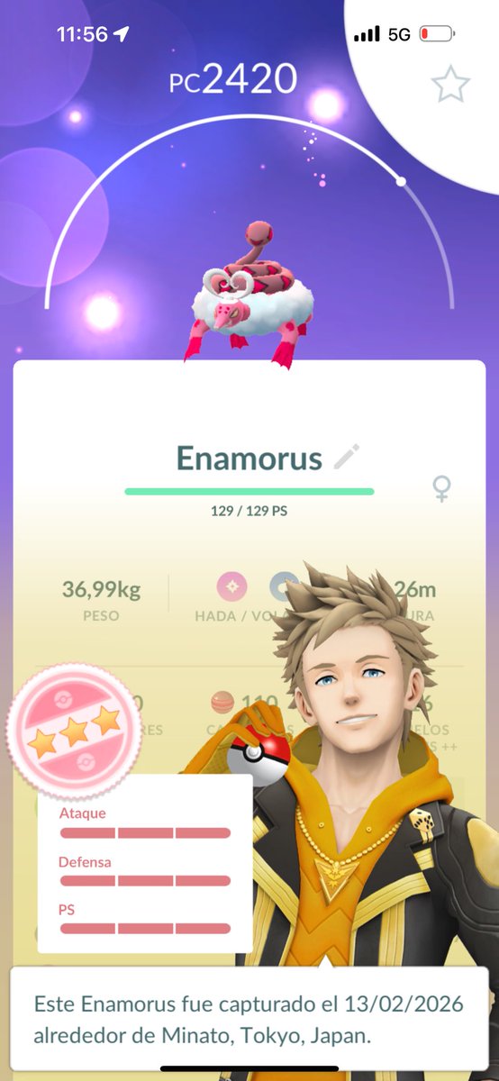 One and done! Whoever sent me the raid, thanks a 100!!!! Not sure if it’s good but I had to Masterball it

#enamorous #pokemongo #hundo