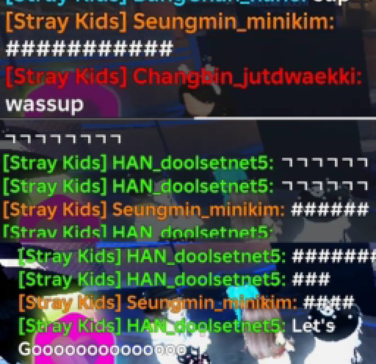 hyunheartsskz's tweet photo. i’m crying ik this is the last time we’re seeing seungmin on roblox https://t.co/uAYqNFvBsE
