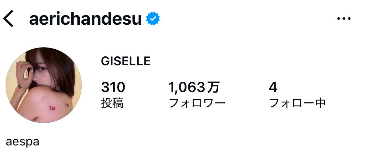 本人のインスタのユーザーネーム、"えりちゃんです"なのに❓❓❓❓❓❓