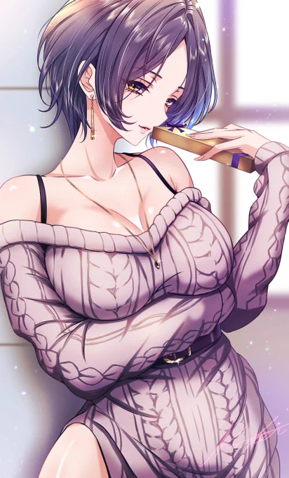お茶目なお姉さんと大人っぽい女の子がチョコ持って待ってるらしいんだけどこんなのどーすんの!?どっちから貰っちゃうのよ俺ェ!?(ライ○カード風)