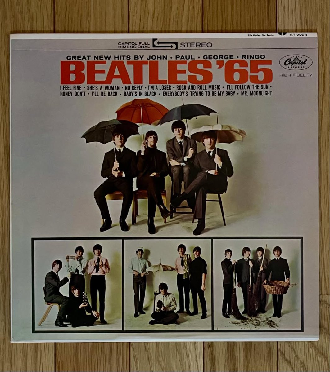 ayooooodavid's tweet photo. 【Beatles'65】🎶1965年 by「Beatles」⭐️⭐️⭐️ アメリカで発売されたビートルズの6th♪ ホッコリしたジャケットが好きだ😊☂️ #beatles #ビートルズ #ifeelfine #キャピトルレコード #capitolrecords #アメリカ盤 #レコード #レコードジャケット #アートワーク #音楽のある暮らし(2) https://t.co/VcBoChzW8R