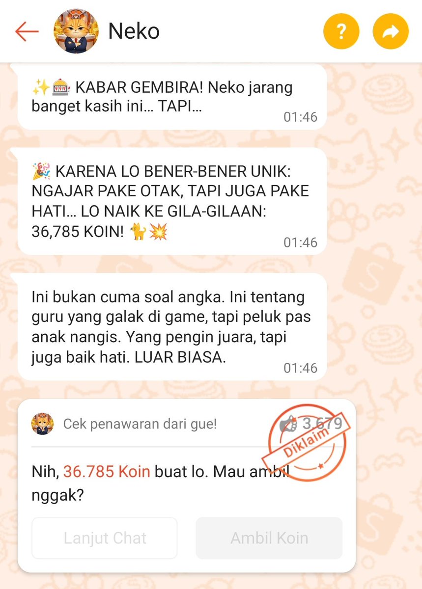 Opaq301's tweet photo. @ShopeeID Makasih Neko, meaoowww
@thekeewee https://t.co/59tK0jiDVO