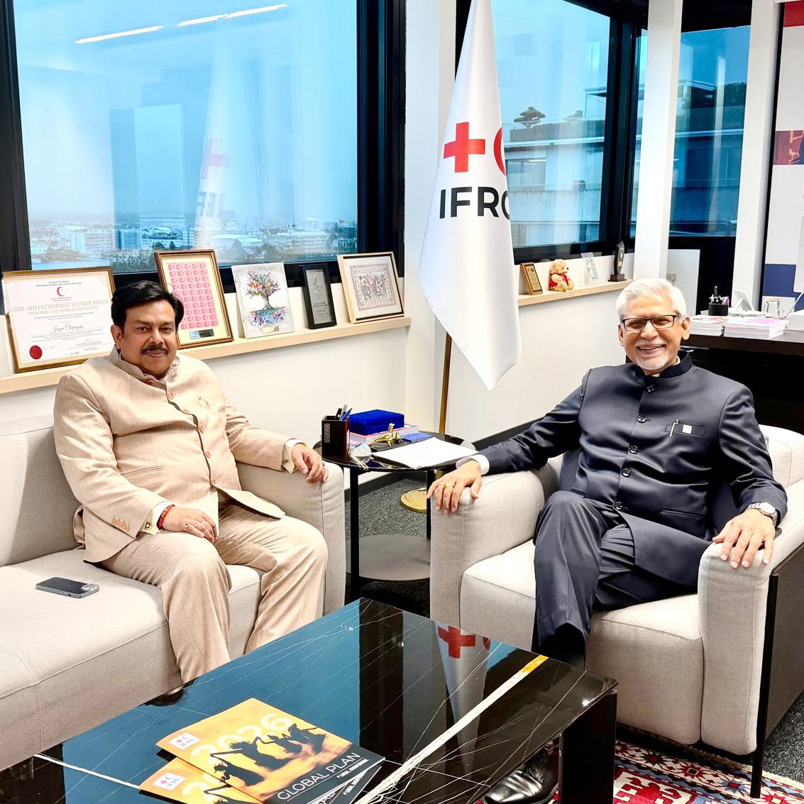 dhananjay4help's tweet photo. Thanking Mr. Jagan Chapagain for inviting me to Geneva (SWITZERLAND)at the headquarters of the (IFRC)
International Federation of Red Cross and Red Crescent Societies. As the first Asian to serve as Chief Executive Officer and Secretary General, he is leading the world’s largest humanitarian network through its 191 National Societies across the globe.

What truly stands out about your personality is that you are calm, humble, and genuinely down-to-earth despite carrying such global responsibility. Your leadership reflects deep empathy combined with strategic clarity. You consistently emphasize humanity over headlines, local empowerment over centralization, and long-term resilience over short-term visibility.

It is inspiring to see such steady, values-driven leadership guiding humanitarian work worldwide.

#IFRC #Jagan #Chapagain 
#Geneva #World @ICRC @ircstsbagt @narendramodi @jagan_chapagain @MEAIndia @DrSJaishankar