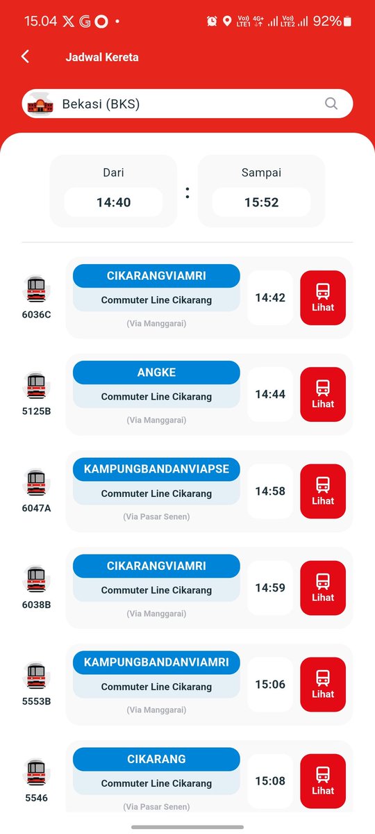 IntanDestianna's tweet photo. @CommuterLine 14.42 ngga ada, 14.59 juga gaada, jd gimana ini min? dari td yg masuk angke terus di bekasi https://t.co/Ig6IgkdQs0
