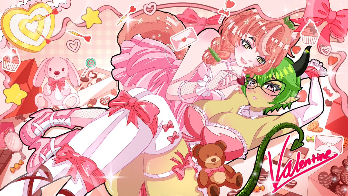 Hat jemand Valentinstag gesagt???

Okay hier bitte 🫡💚💛
<a href="/RadishRuby/">Radish 🥕😈 Veggie-Imp-Vtuber</a> und ich versüßen euch gerne den Tag!

🎨 by <a href="/lumichuuu/">lumii 💋 | VArtist</a> 🩷🩷🩷🩷🩷