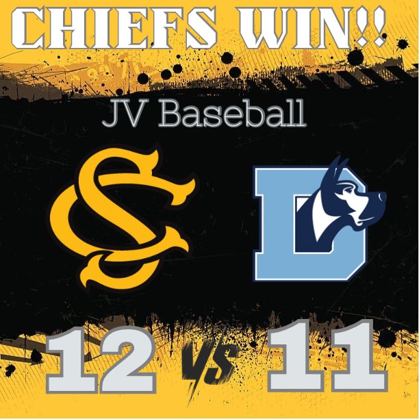 SHS_Chiefs_Ball's tweet photo. What a game! JV wins in walk off fashion down 3 going into the bottom of the 7th. They win 12-11!
P. Bermudez 1-4, 1 2B
J. Wilkes 1-3, 1 BB, 1 RBI, 1 2B
J. Waters 2-3, 2 RBI,  2B
B. McNeal 2.1 IP, 4 H, 4 K, 2 BB
B. Vance 2.0 IP, 5 H, 3 K, 2 BB
P. Bermudez 2.2 IP, 6 H, 3 K, 1 BB https://t.co/S48p8WguvY